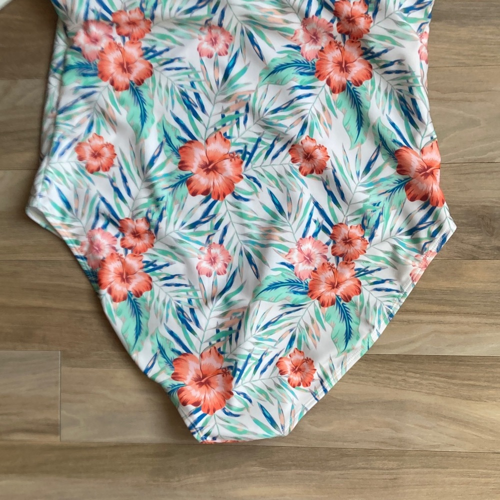Nicole Miller One piece racerback Swimsuit Bellini blossom floral printed 2X - Picture 14 of 14